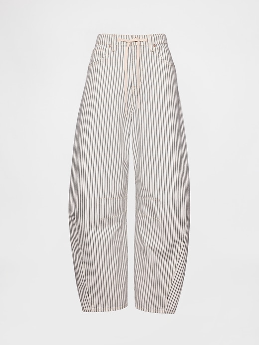 Image number 5 showing, High Rise Denim Stripe Horseshoe Jeans