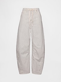 High Rise Denim Stripe Horseshoe Jeans