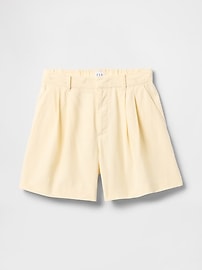 365 High Rise Linen-Blend Shorts