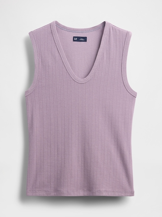 Image number 4 showing, Sheer Modern Rib Tank Top