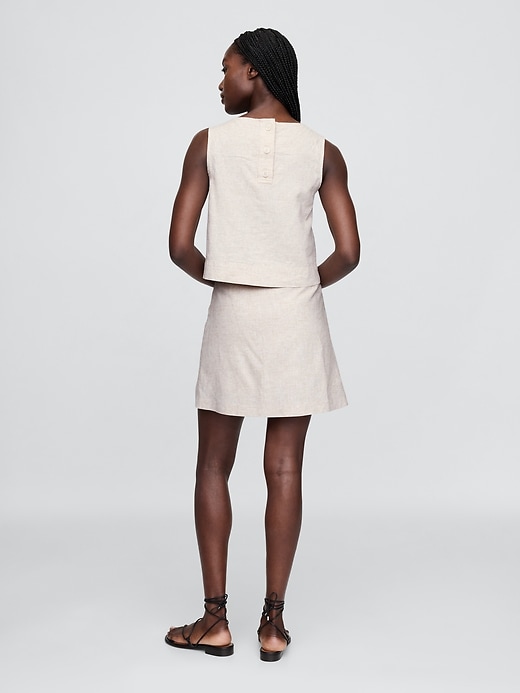 Image number 2 showing, Linen-Blend Mini Skort
