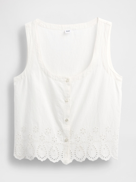 Image number 4 showing, Linen-Blend Embroidered Vest