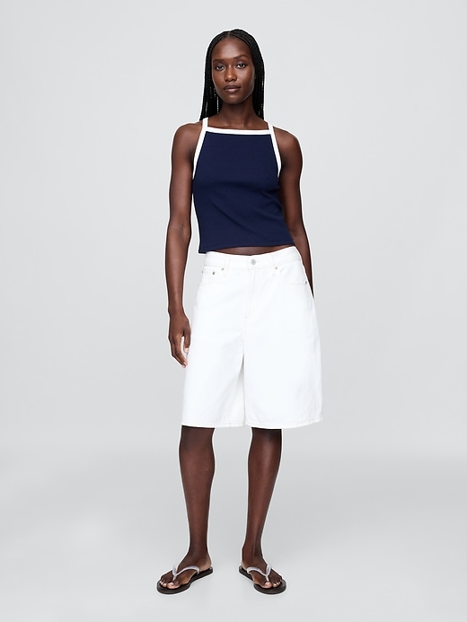Image number 2 showing, Modern Apron-Neck Cropped Tank Top