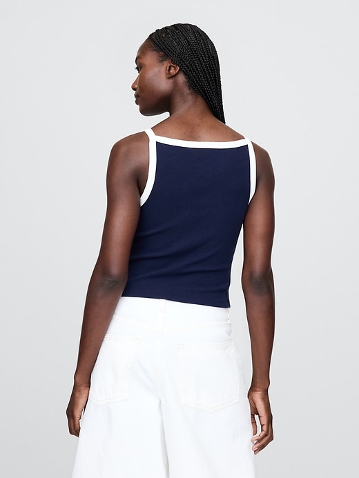 Image number 3 showing, Modern Apron-Neck Cropped Tank Top