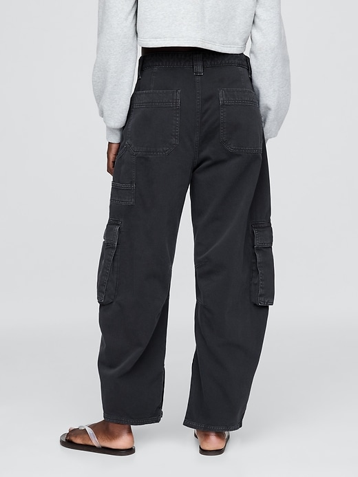 Image number 4 showing, Mid Rise Barrel Cargo Pants