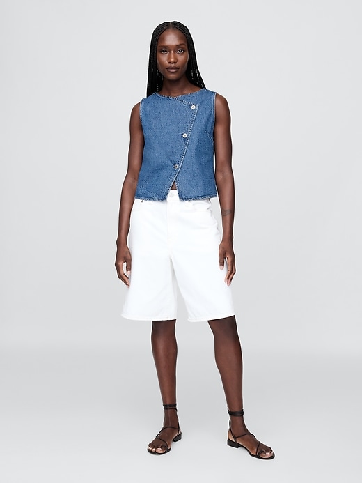 Image number 2 showing, Denim Asymmetrical Vest