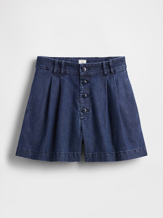 Image number 5 showing, Gap × DÔEN High Rise Pleated Denim Trouser Shorts
