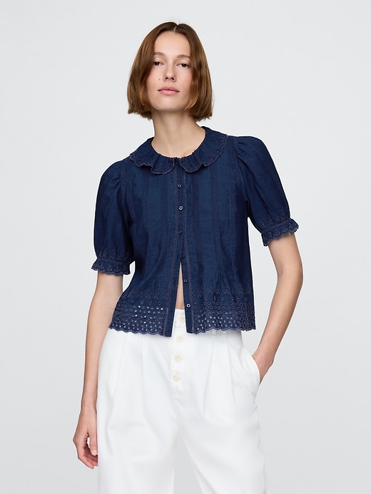Image number 1 showing, Gap × DÔEN Eyelet Shirt