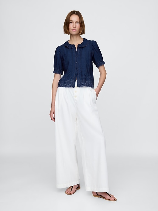 Image number 2 showing, Gap × DÔEN Eyelet Shirt