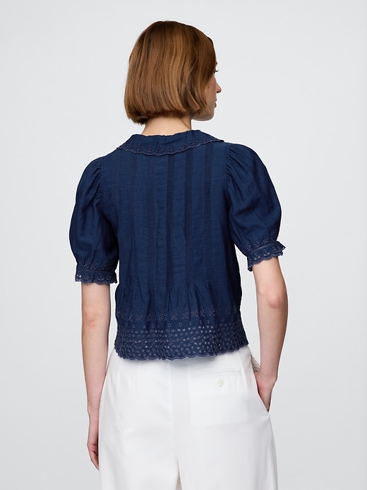 Image number 3 showing, Gap × DÔEN Eyelet Shirt