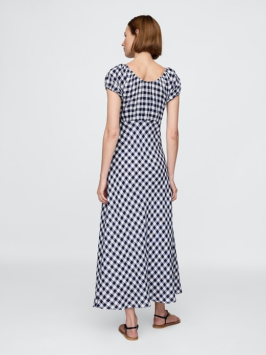 Image number 3 showing, Gap × DÔEN 100% Linen Gingham Midi Dress
