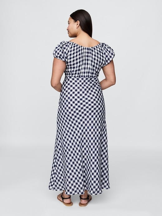 Image number 7 showing, Gap × DÔEN 100% Linen Gingham Midi Dress