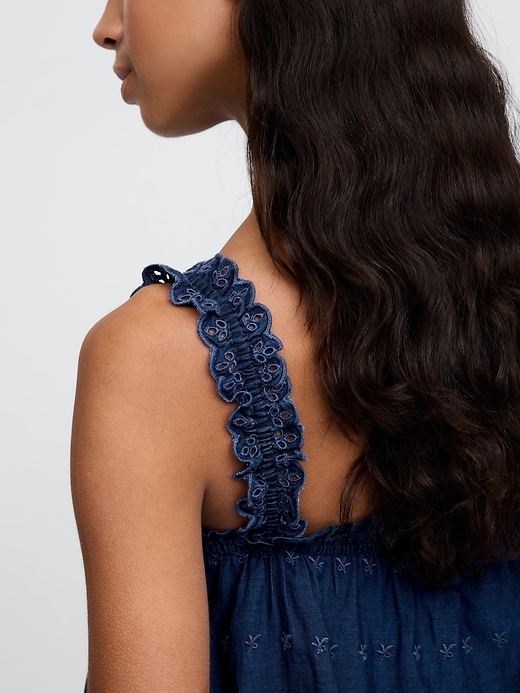 Image number 2 showing, Gap × DÔEN Eyelet Shift Mini Dress