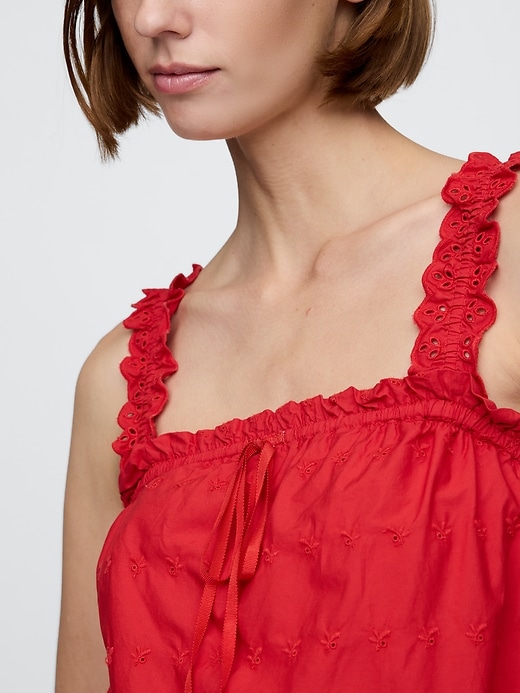 Image number 2 showing, Gap × DÔEN Eyelet Shift Mini Dress