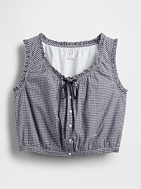 Gap × DÔEN Gingham Cropped Tank Top