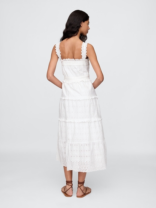 Image number 3 showing, Gap × DÔEN Eyelet Midi Dress