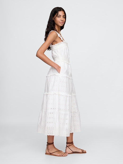 Image number 2 showing, Gap × DÔEN Eyelet Midi Dress