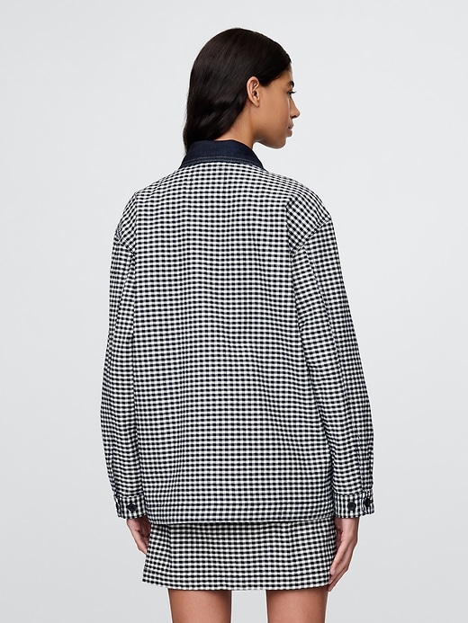 Image number 4 showing, Gap × DÔEN Gingham Denim Jacket