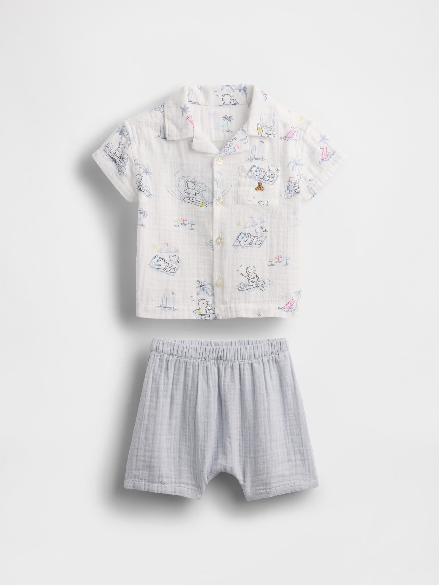 Baby Crinkle Gauze Outfit Set