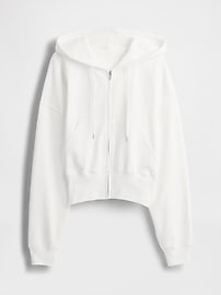 French Terry Oversized Zip Wedge Hoodie