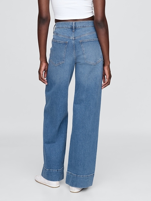 Image number 5 showing, High Rise Stride Wide-Leg Jeans