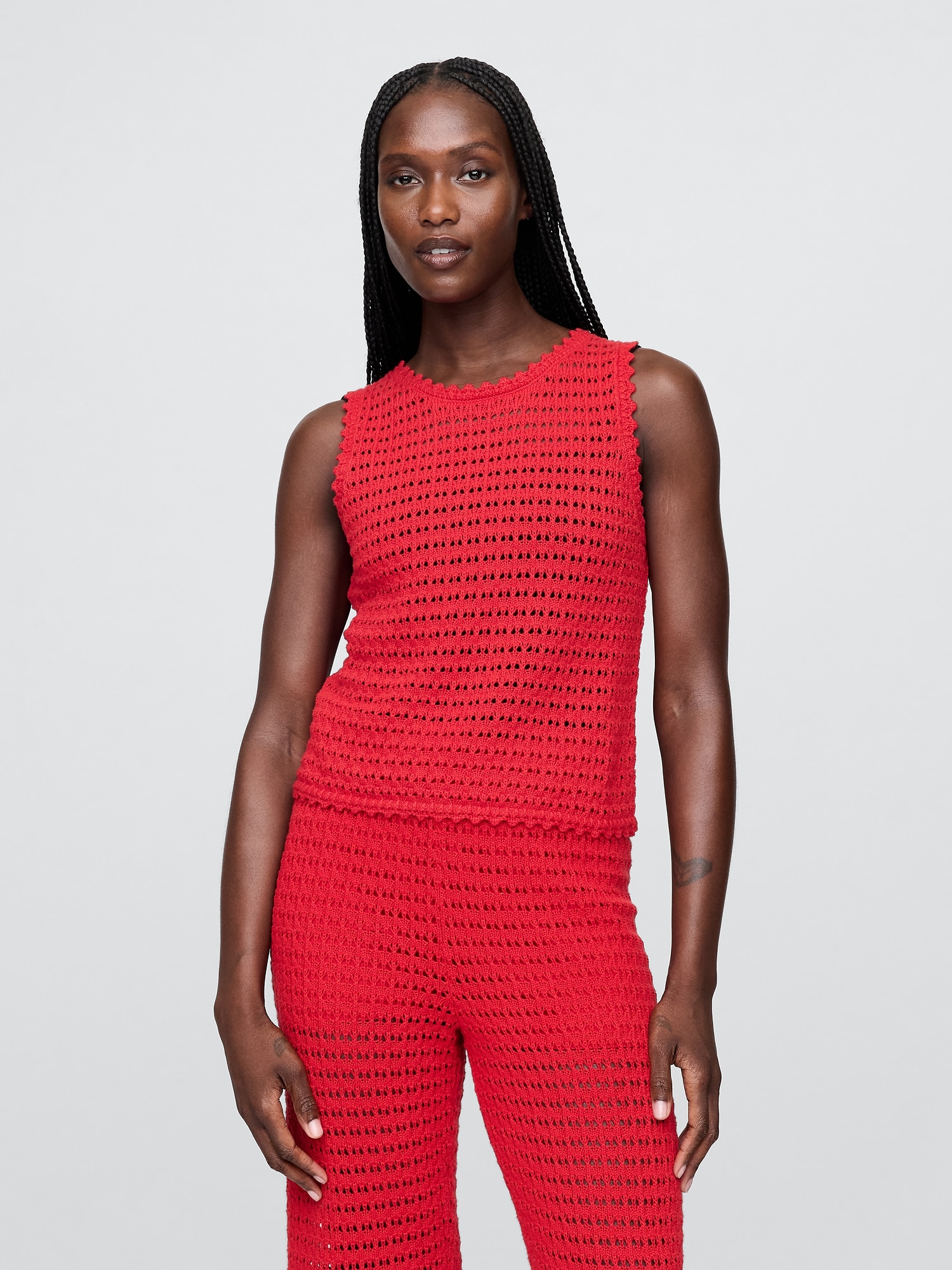 100% Cotton Crochet Tank Top