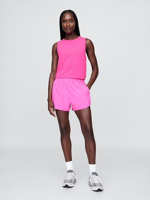 Image number 2 showing, GapFit Breathe Cropped Muscle Tank Top