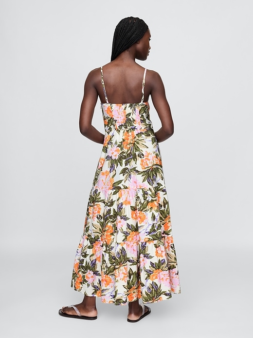 Image number 2 showing, Tie-Front Tiered Maxi Dress