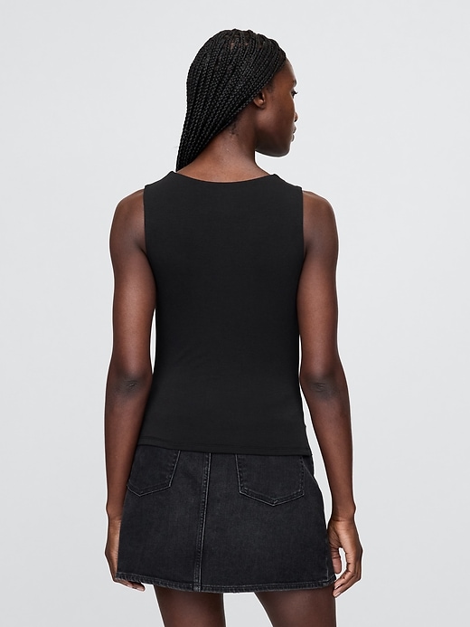 Image number 3 showing, Cropped Cowl-Neck Tank Top