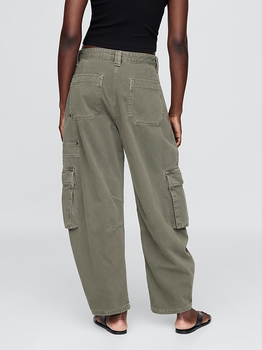 Image number 4 showing, Mid Rise Barrel Cargo Pants