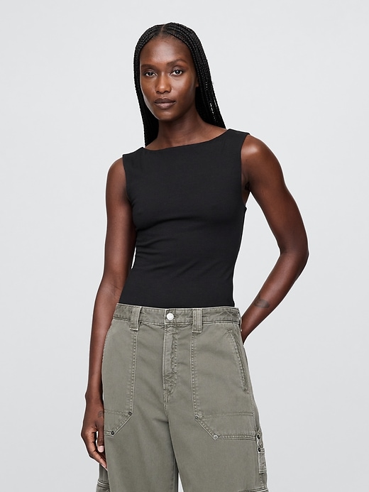 Image number 1 showing, CloseKnit Jersey Boatneck Bodysuit