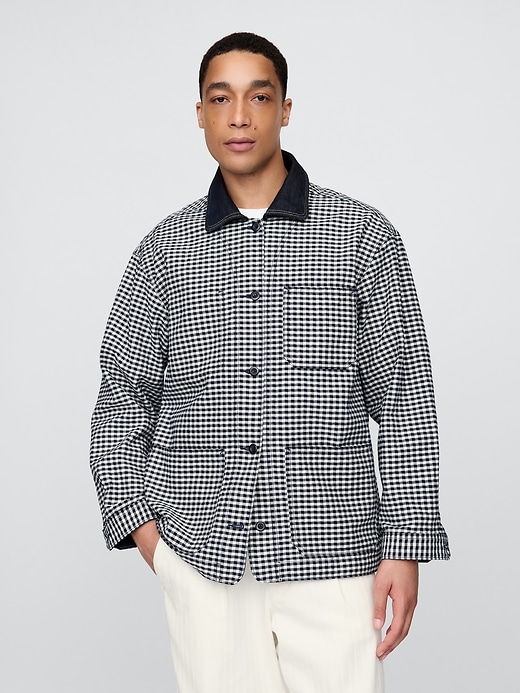 Image number 8 showing, Gap × DÔEN Gingham Denim Jacket