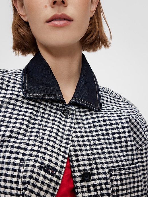 Image number 5 showing, Gap × DÔEN Gingham Denim Jacket