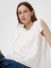 Gap × DÔEN Eyelet Top