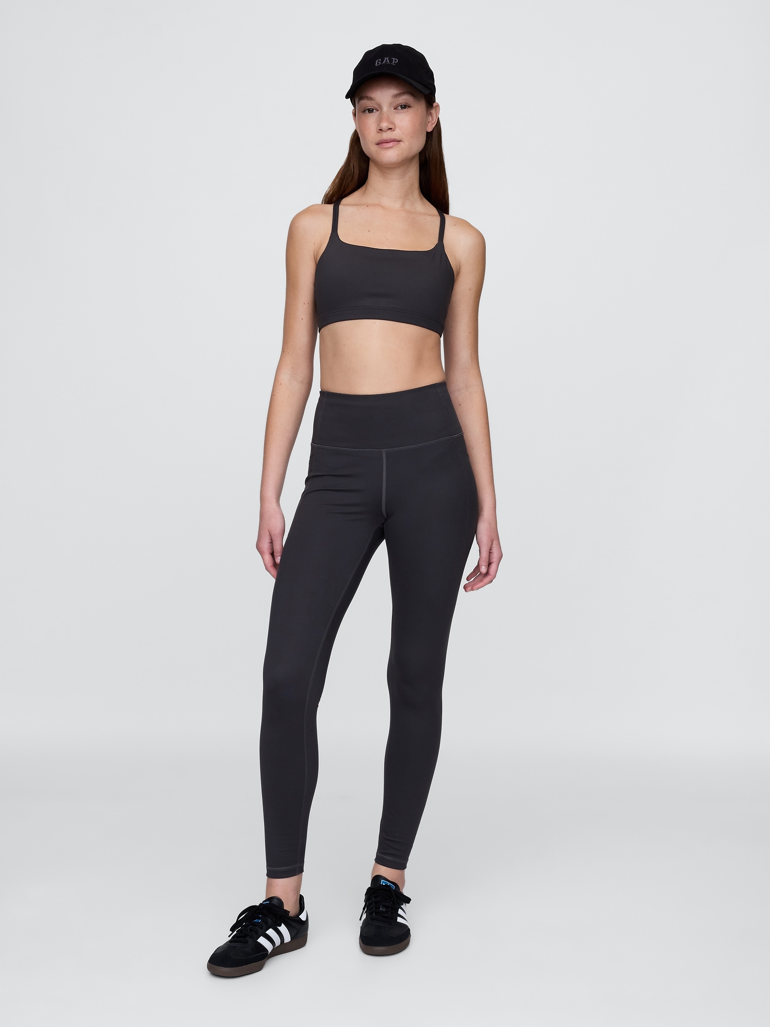 GapFit High Rise Power Full Length Leggings - Gray