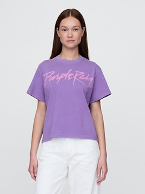 Purple Rain Relaxed Graphic T-Shirt
