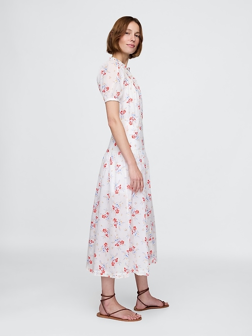Image number 2 showing, Gap × DÔEN Pintuck Floral Midi Dress