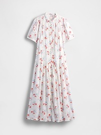 Gap × DÔEN Pintuck Floral Midi Dress