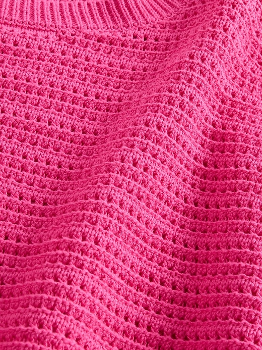 Image number 5 showing, Crochet Cropped Boatneck Sweater