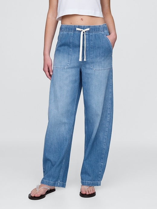 Image number 2 showing, High Rise Easy Barrel Jeans