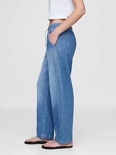 High Rise Easy Barrel Jeans - Blue - View 25