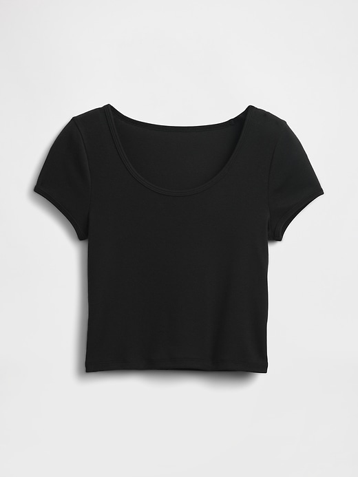Image number 4 showing, Modern Cropped Cap-Sleeve T-Shirt