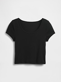 Modern Cap-Sleeve Crop T-Shirt