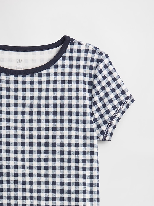 Image number 3 showing, Kids Organic Brushed Cotton Gingham PJ Set