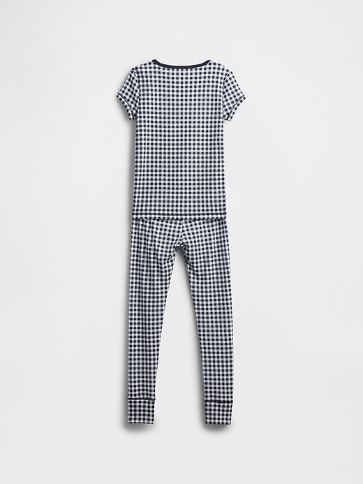 Image number 2 showing, Kids Organic Brushed Cotton Gingham PJ Set