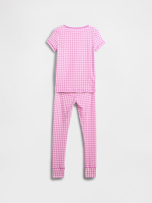 Image number 2 showing, Kids Organic Brushed Cotton Gingham PJ Set