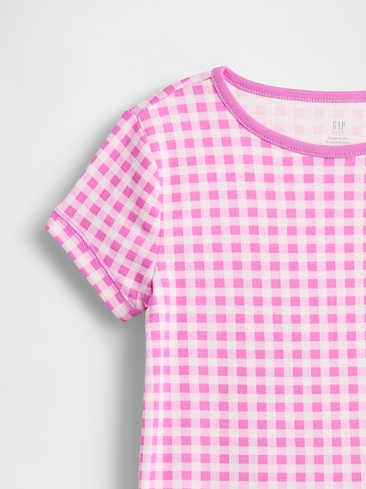Image number 3 showing, Kids Organic Brushed Cotton Gingham PJ Set