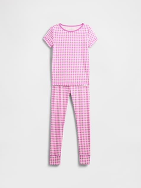 Kids Organic Brushed Cotton Gingham PJ Set