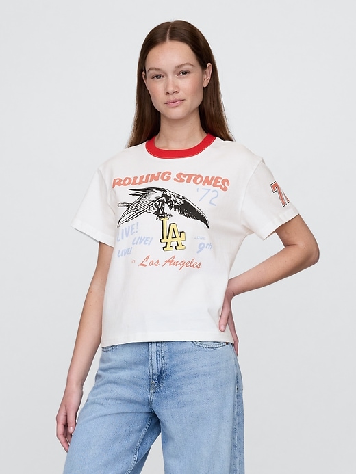 Image number 1 showing, Supima® Cotton Relaxed Rolling Stones Graphic T-Shirt