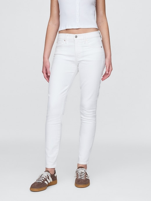 Image number 2 showing, Mid Rise True Skinny Jeans